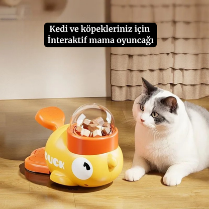 Ördek Şekilli Kedi-Köpek Besleyici Oyuncak
