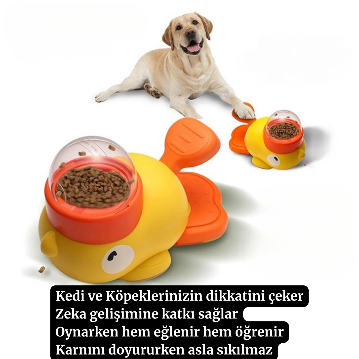 Ördek Şekilli Kedi-Köpek Besleyici Oyuncak